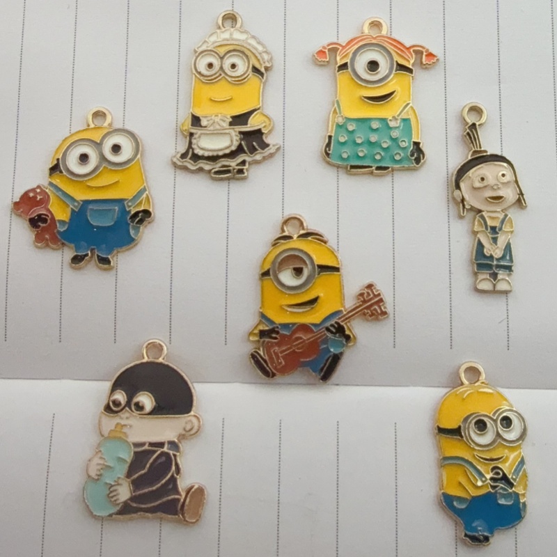 Party Games Birthday - 10pcs alloy drip oil cartoon pendant,
