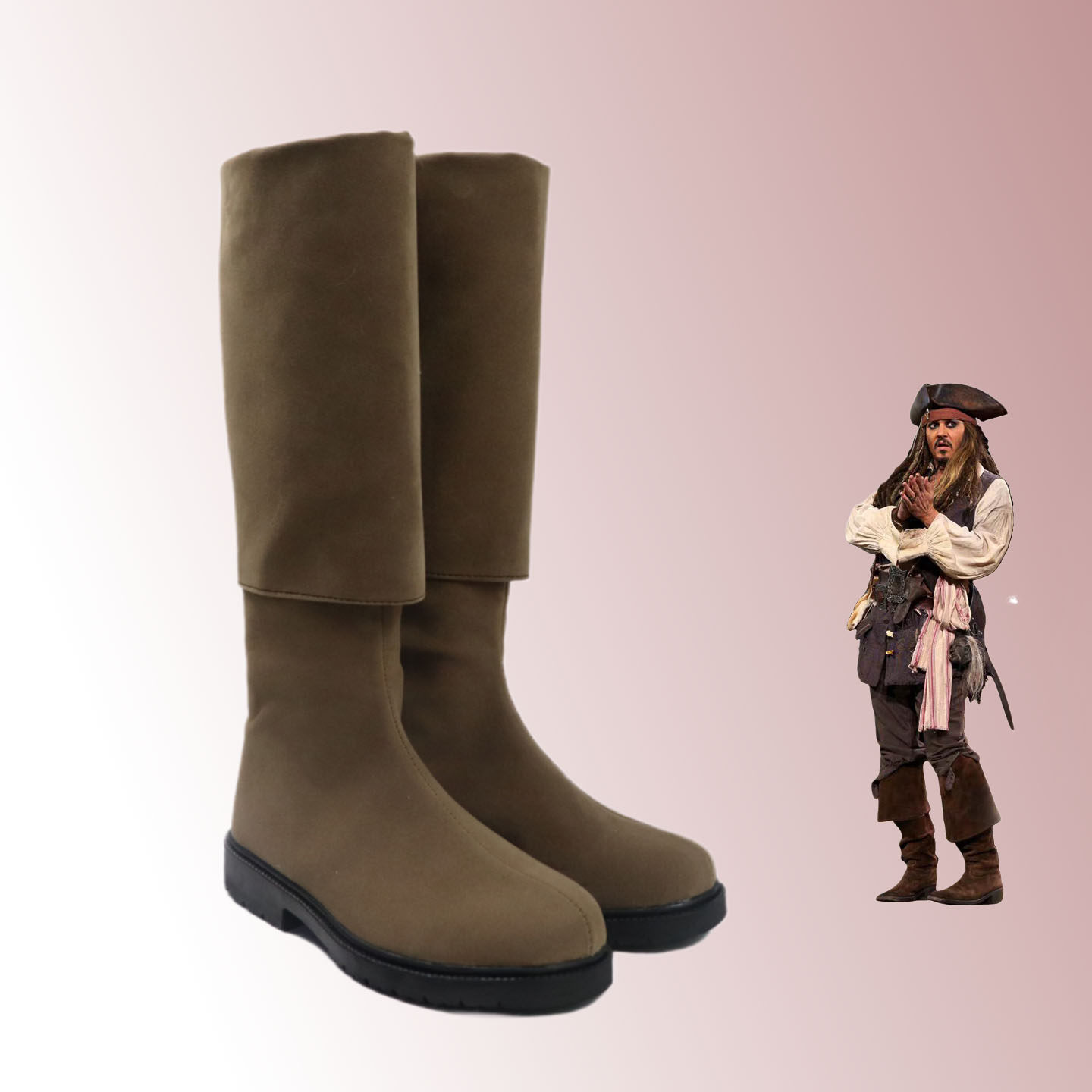 Party Games Jack - Jack Sparrow Cosplay Shoes Brown Boots
