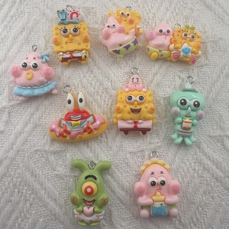 Party Games Birthday - 10pcs cartoon resin pendant, DIY jewelry