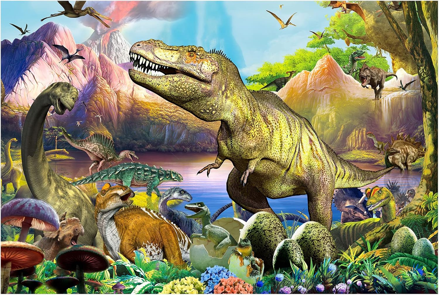 Party Games Group For Adults - Dinosaur Group Adult Wooden Puzzle 520/500/120