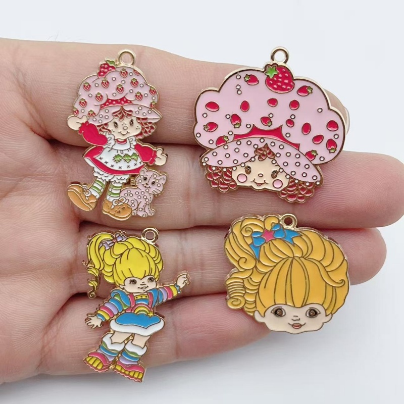 Party Games Spy - 10pcs Cute Little Girl Enamel Metal