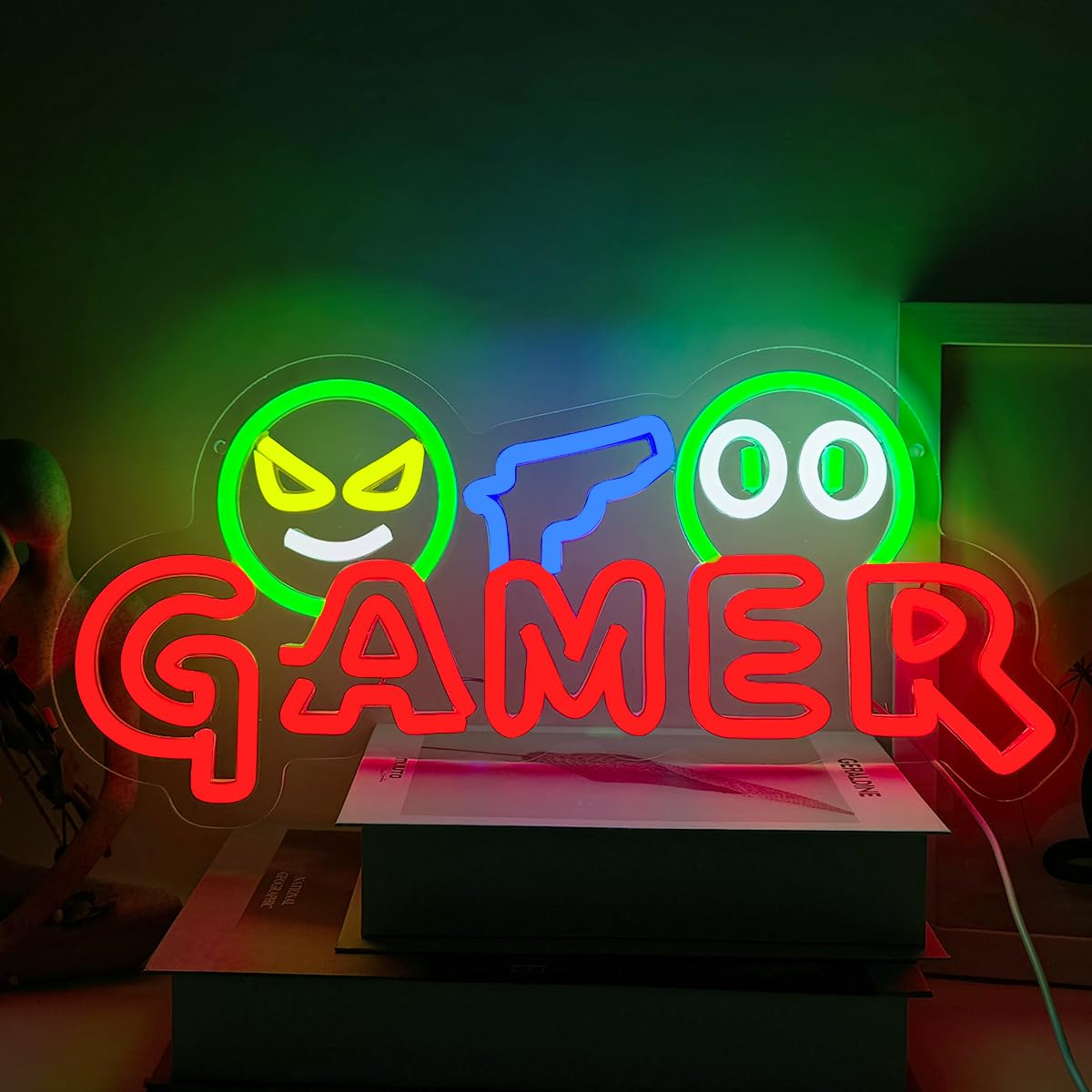 Gamer Neon Sign LED Wall Light - Party Games Birthday recension och pris