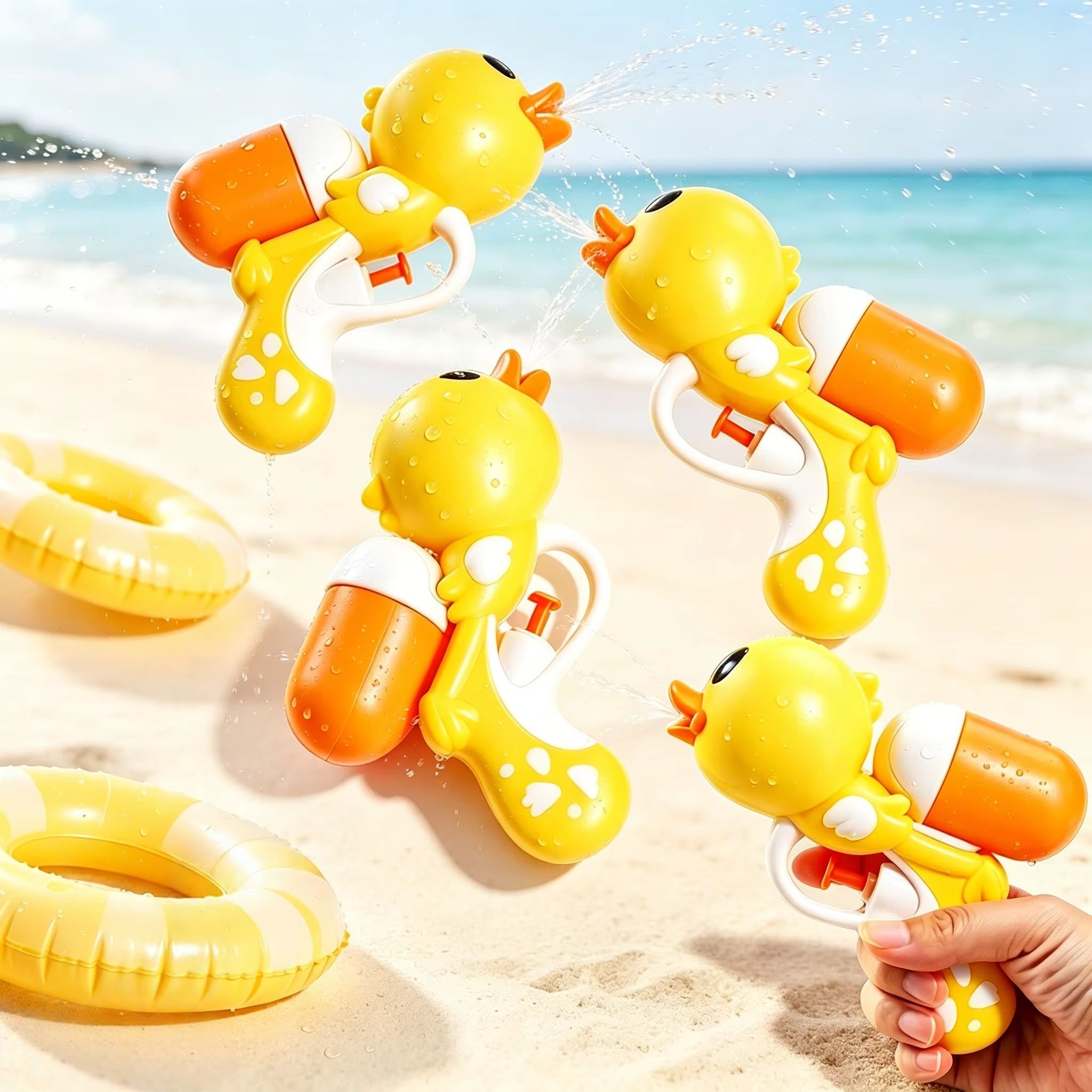 Cute Yellow Duck Water Gun Toy - Party Games Group For Adults recension och pris
