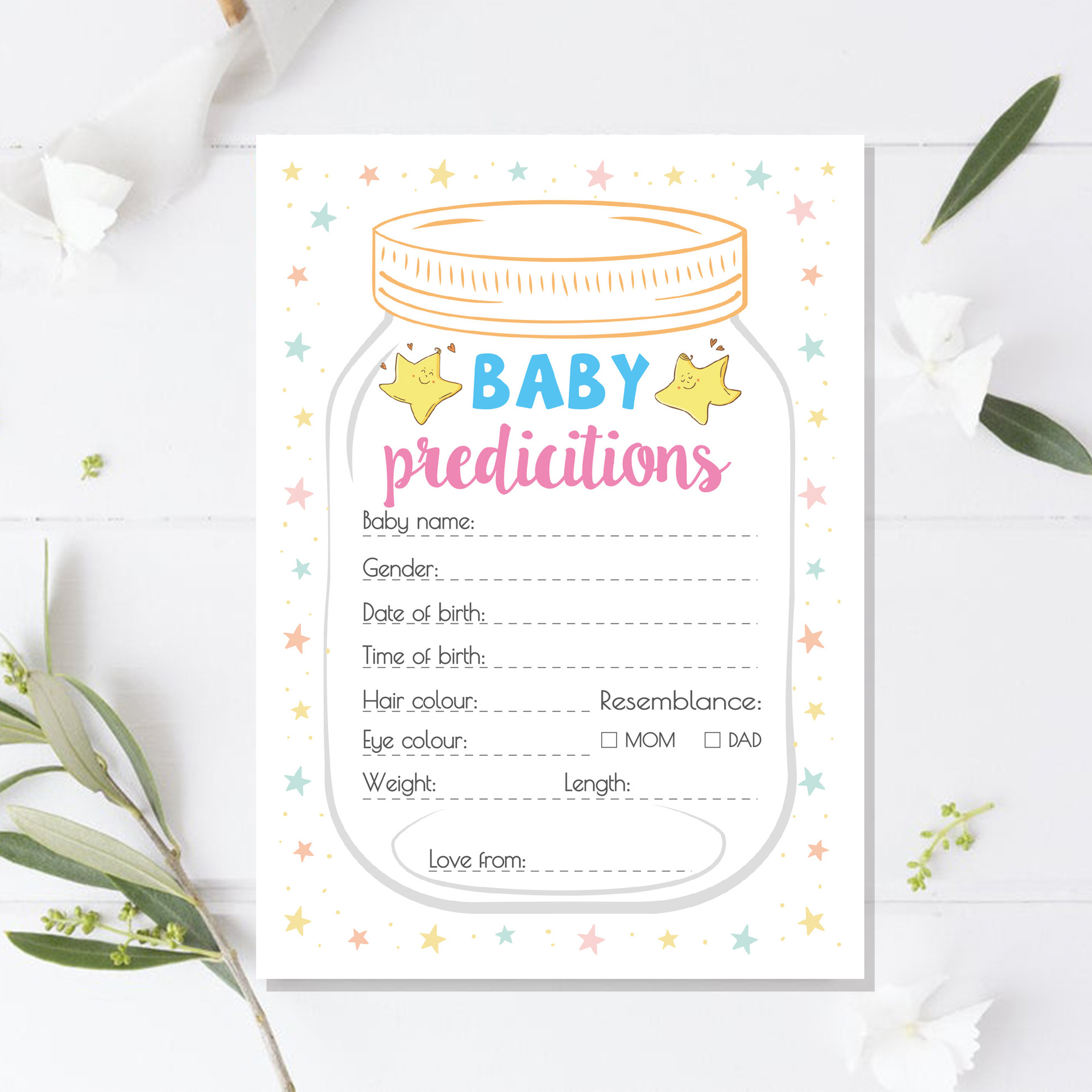 10pcs Gender Reveal Baby Showe - Party Games Group For Adults recension och pris