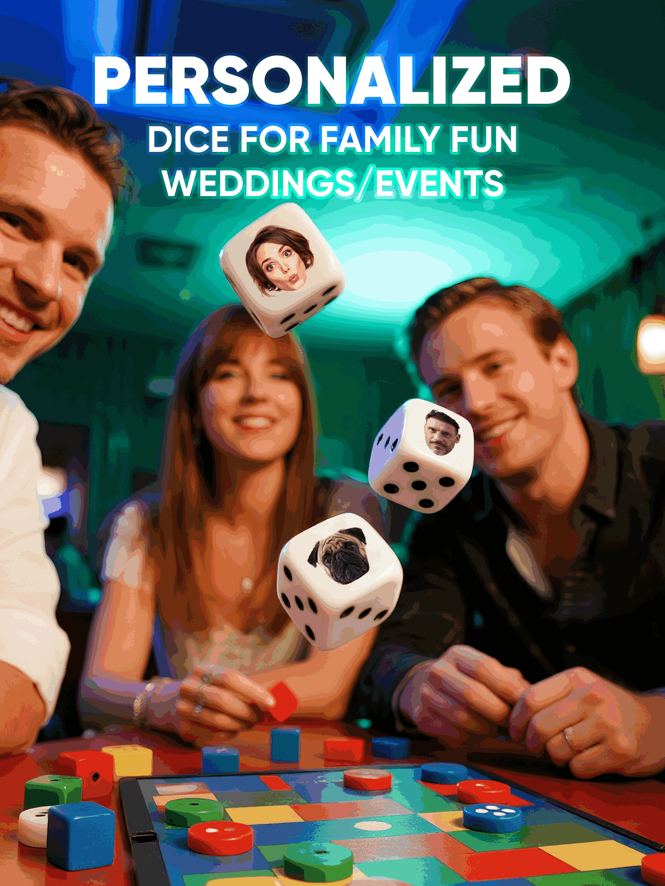 Custom Face Dice Personalized  - Party Games Birthday recension och pris