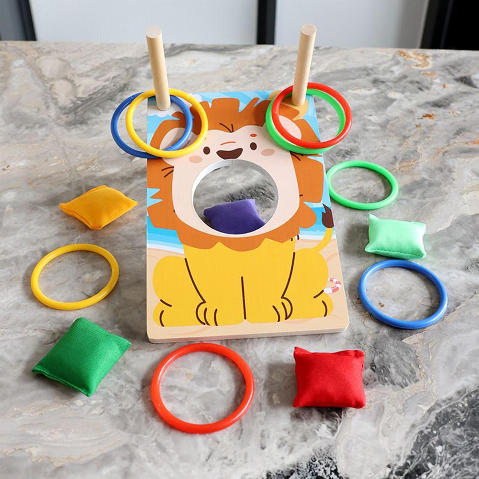 Wooden Bean Bag Toss Game Ring - Party Games Group For Adults recension och pris