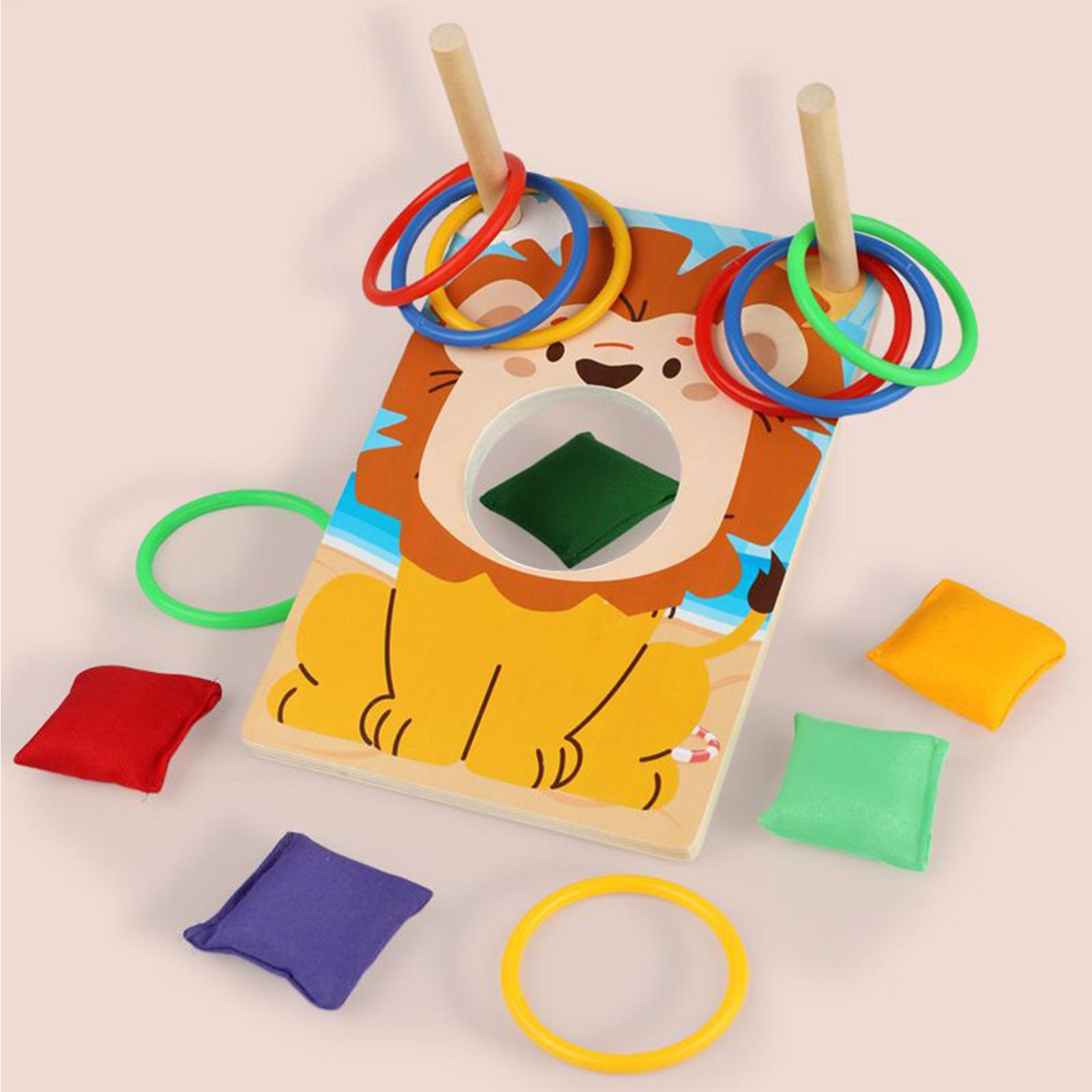 Wooden Bean Bag Toss Game Ring - Party Games Group For Adults recension och pris