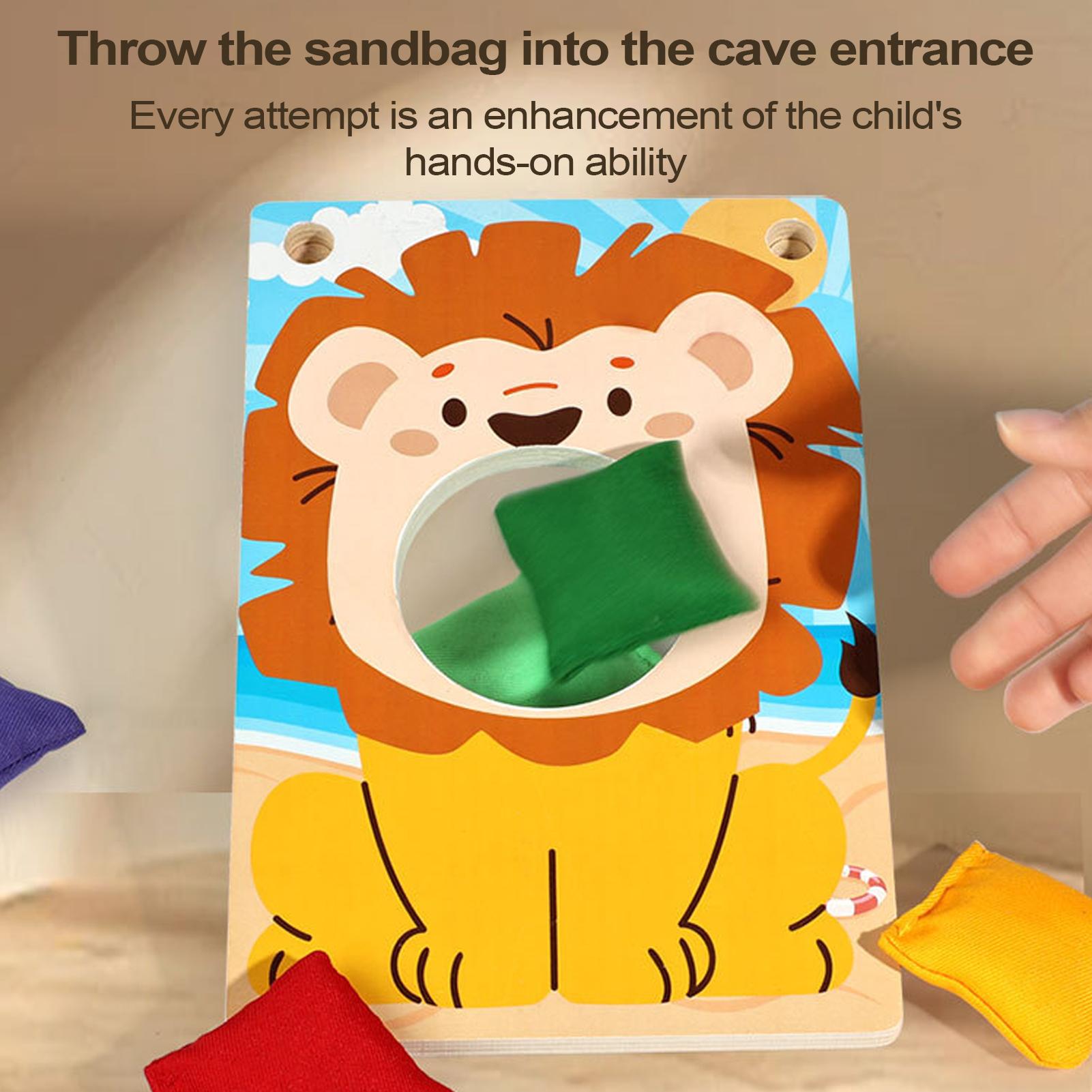 Wooden Bean Bag Toss Game Ring - Party Games Group For Adults recension och pris