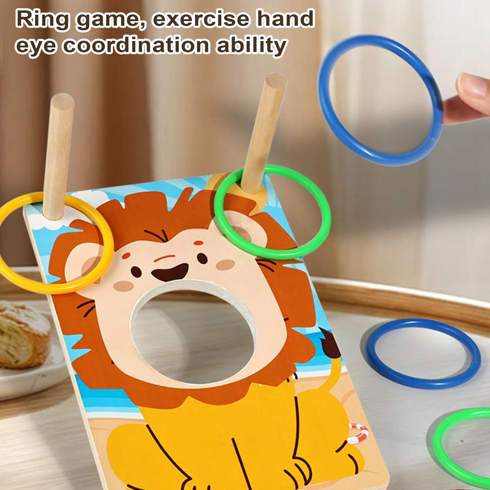Wooden Bean Bag Toss Game Ring - Party Games Group For Adults recension och pris
