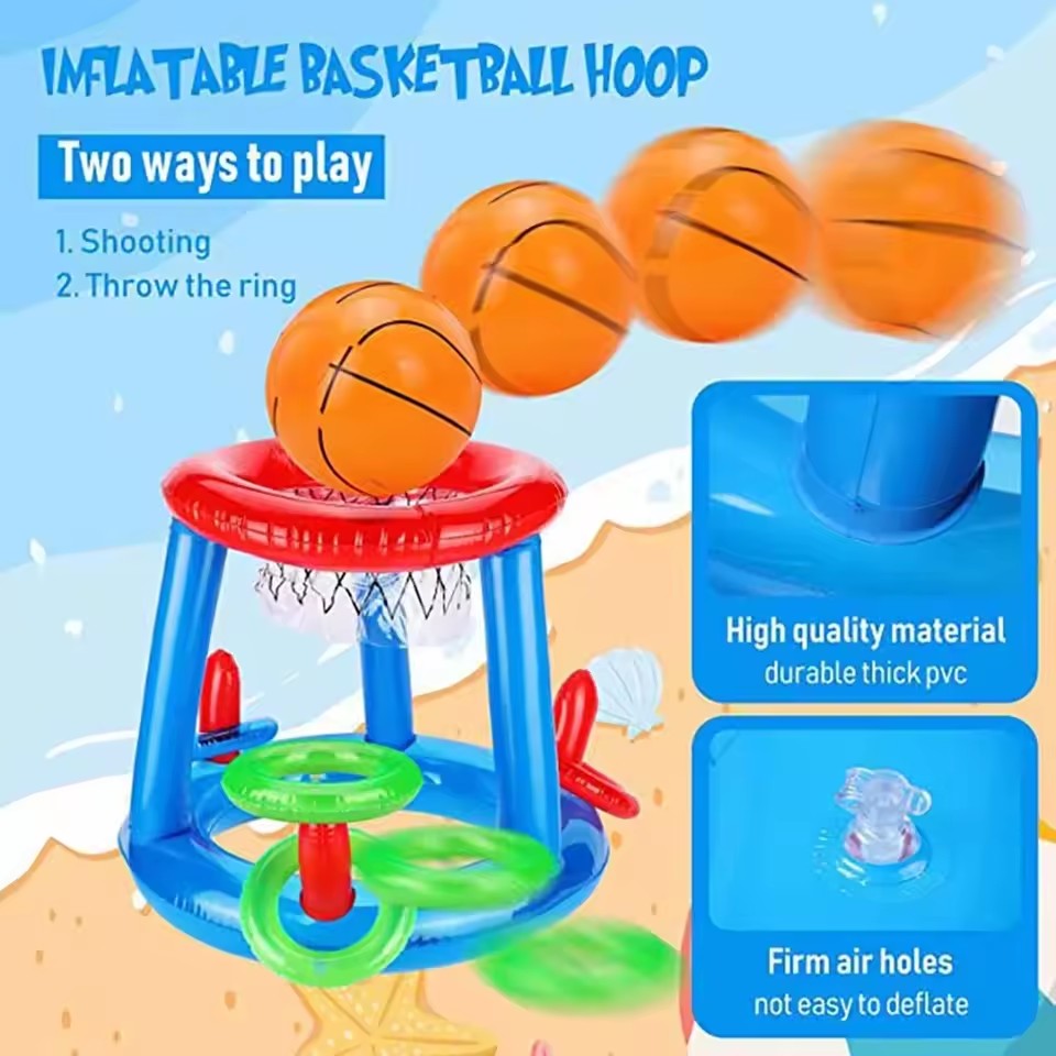 Inflatable Floating Basketball - Ring Toss Outdoor recension och pris