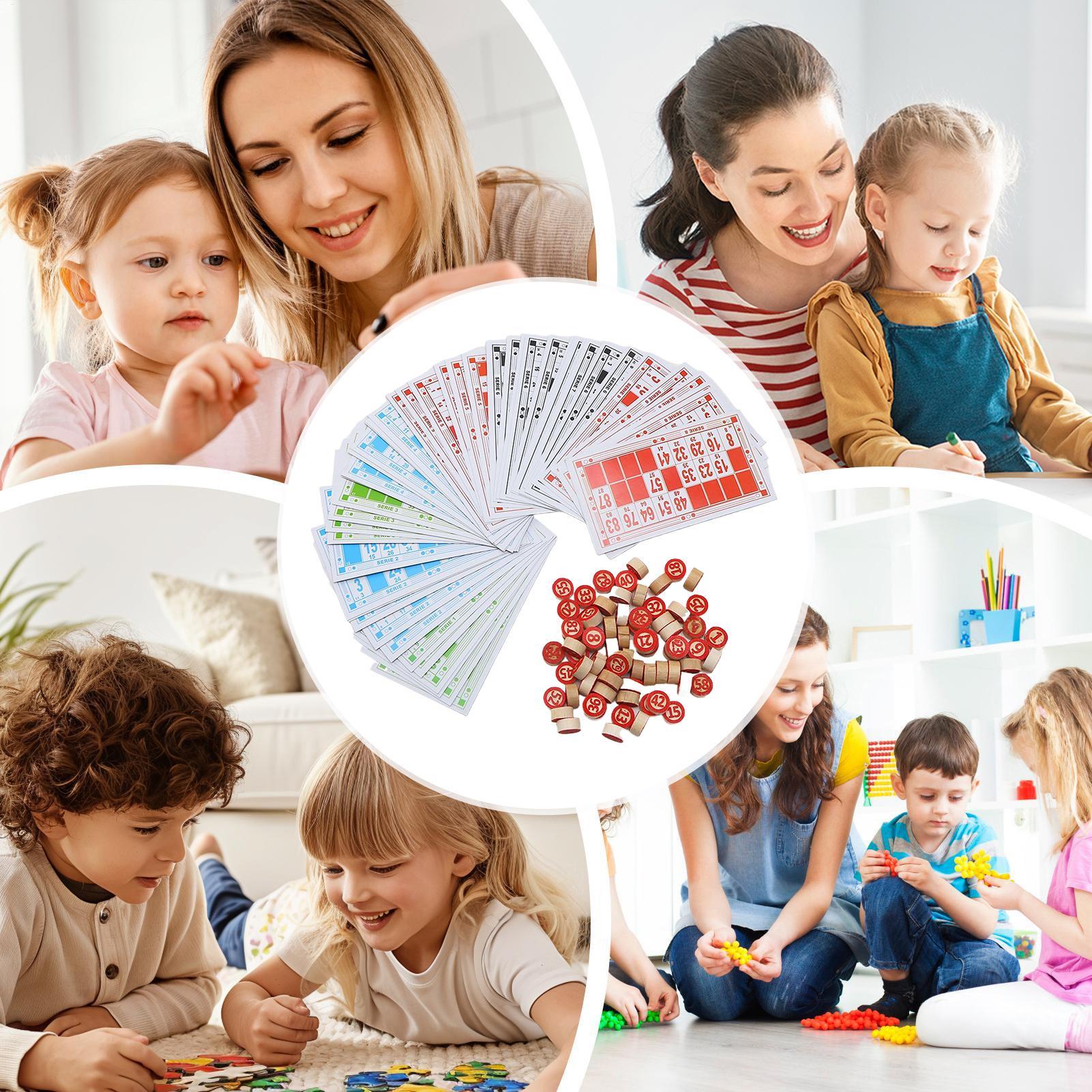 Bingo Set Wooden Funny Educati - Party Games Group For Adults recension och pris